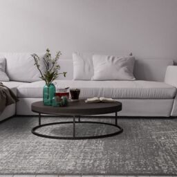 The Rug Shop UK Charcoal Modern Abstract Easy To Clean Charcoal Area Rug - Size: 160 cm x 230 cm - thumbnail 1