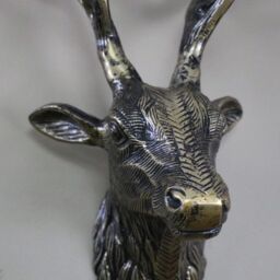 Melody Maison Antique Gold Metal Wall Mounted Stag Head in Metallic Gold - thumbnail 6