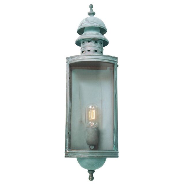 Netlighting Downing Street 1 Light Outdoor Wall Lantern Light Verdigris IP44 E27 in Green - image 1