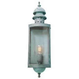 Netlighting Downing Street 1 Light Outdoor Wall Lantern Light Verdigris IP44 E27 in Green - thumbnail 1