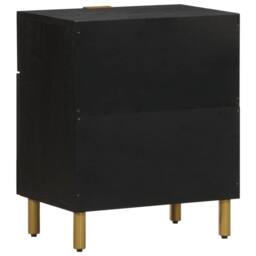 Berkfield Home Classic Bedside Cabinet Black 50x33x60 cm Engineered Wood - Size: 50 x 33 x 60 cm - thumbnail 5
