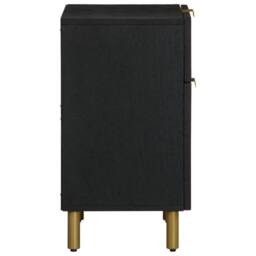 Berkfield Home Classic Bedside Cabinet Black 50x33x60 cm Engineered Wood - Size: 50 x 33 x 60 cm - thumbnail 4