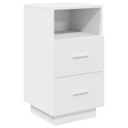 Berkfield Home Bedside Cabinets 2 pcs with 2 Drawers White 36x36x68 cm - Size: 36 x 36 x 68 cm - thumbnail 6