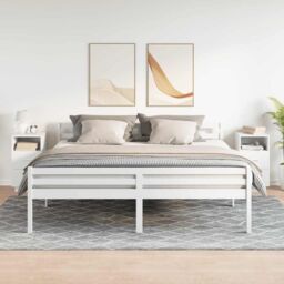 Berkfield Home Bedside Cabinets 2 pcs with 2 Drawers White 36x36x68 cm - Size: 36 x 36 x 68 cm - thumbnail 3
