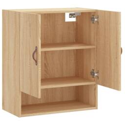 Berkfield Home Wall Cabinet Sonoma Oak 60x31x70 cm Engineered Wood in Light Beige - Size: 60 x 31 x 70 cm - thumbnail 6