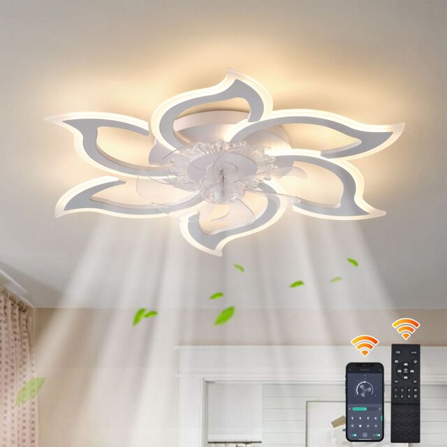 Garwarm 7 Blade Dimmable Led Reversable Ceiling Fan 83cm in White - image 1