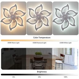 Garwarm 7 Blade Dimmable Led Reversable Ceiling Fan 83cm in White - thumbnail 9