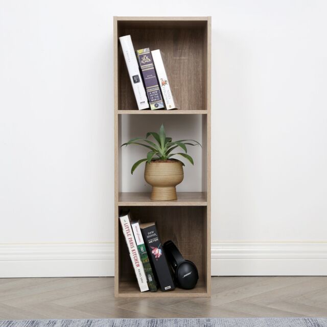 Home Garden Direct Jane - 3x1 Bookcase - Cube storage boxes (Oak) in Light Oak - Size: 1 Pack - image 1