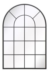 "MirrorOutlet Black Framed Arched Window Garden Mirror 47""x31"" 120x80CM - Size: 1 Pack" - thumbnail 5