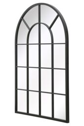 "MirrorOutlet Black Framed Arched Window Garden Mirror 47""x31"" 120x80CM - Size: 1 Pack" - thumbnail 4