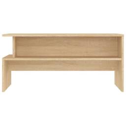 Berkfield Home Coffee Table Sonoma Oak 90x55x42.5 cm Engineered Wood in Light Brown - thumbnail 4