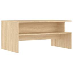 Berkfield Home Coffee Table Sonoma Oak 90x55x42.5 cm Engineered Wood in Light Brown - thumbnail 6