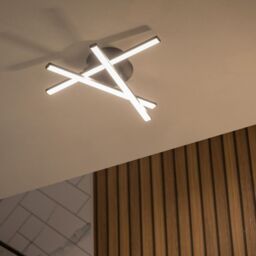 ValueLights Infinity Black 3 Arm IP44 Rated Integrated LED Ceiling Wall Light - thumbnail 2