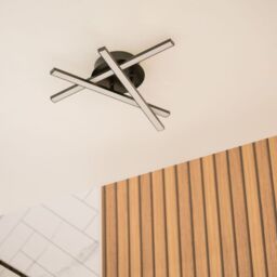 ValueLights Infinity Black 3 Arm IP44 Rated Integrated LED Ceiling Wall Light - thumbnail 7