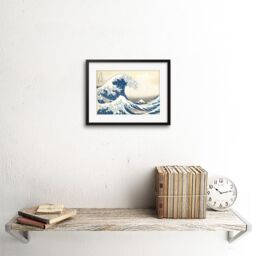 "Artery8 Wall Art Print Hokusai Great Wave Off-Kanagawa Framed in Black - Size: W7"" x H9""" - thumbnail 2