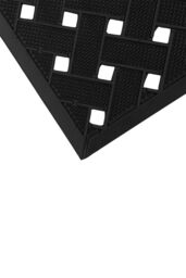 JVL Lattice Scraper Rubber Studs Doormat 40x70cm in Black - Size: 40 cm x 70 cm - thumbnail 4