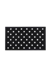 JVL Lattice Scraper Rubber Studs Doormat 40x70cm in Black - Size: 40 cm x 70 cm - thumbnail 1