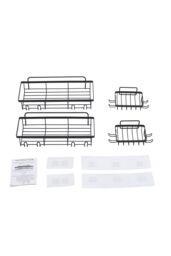 Living and Home 4Pcs No Drill Shower Caddy Set with Wall Stickers in Black - thumbnail 5
