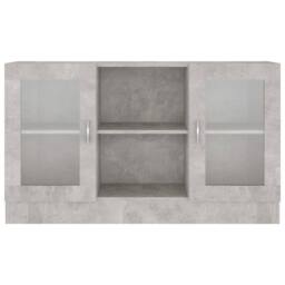 Berkfield Home Vitrine Cabinet Concrete Grey 120x30.5x70 cm Engineered Wood - thumbnail 6