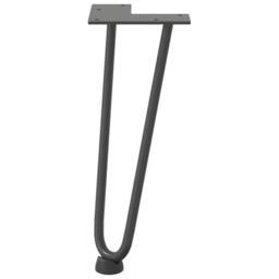 Berkfield Home Hairpin Table Legs 4 pcs Anthracite 30 cm Solid Steel in Charcoal - thumbnail 5