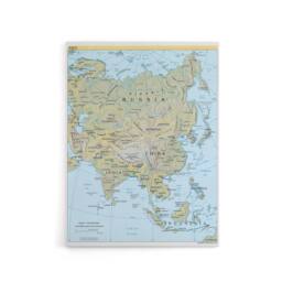"Artery8 CIA 2004 Map of Asia China Russia India Canvas Wall Art Print in Blue - Size: W24"" x H32""" - thumbnail 1