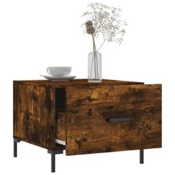 Berkfield Home Coffee Tables 2 pcs Smoked Oak 50x50x40 cm Engineered Wood in Brown - Size: 50 x 50 x 40 cm - thumbnail 4