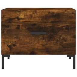 Berkfield Home Coffee Tables 2 pcs Smoked Oak 50x50x40 cm Engineered Wood in Brown - Size: 50 x 50 x 40 cm - thumbnail 6