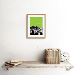 "Artery8 Wall Art Print Arthurs Seat Edinburgh Scotland Scottish Landmark Green Framed Art in Beige - Size: W7"" x H9""" - thumbnail 2