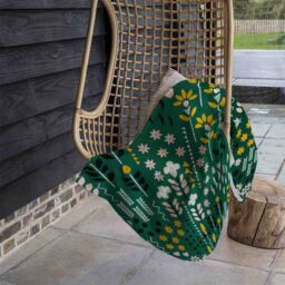 Benjamin Tate Design Selection Of Flowers Print Blanket in Natural - Size: 120 cm x 150 cm - thumbnail 4