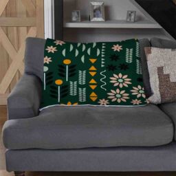 Benjamin Tate Design Selection Of Flowers Print Blanket in Natural - Size: 120 cm x 150 cm - thumbnail 2