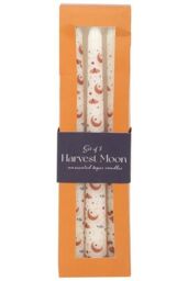 KDMD Set of 3 Harvest Moon Taper Candles in White - thumbnail 2