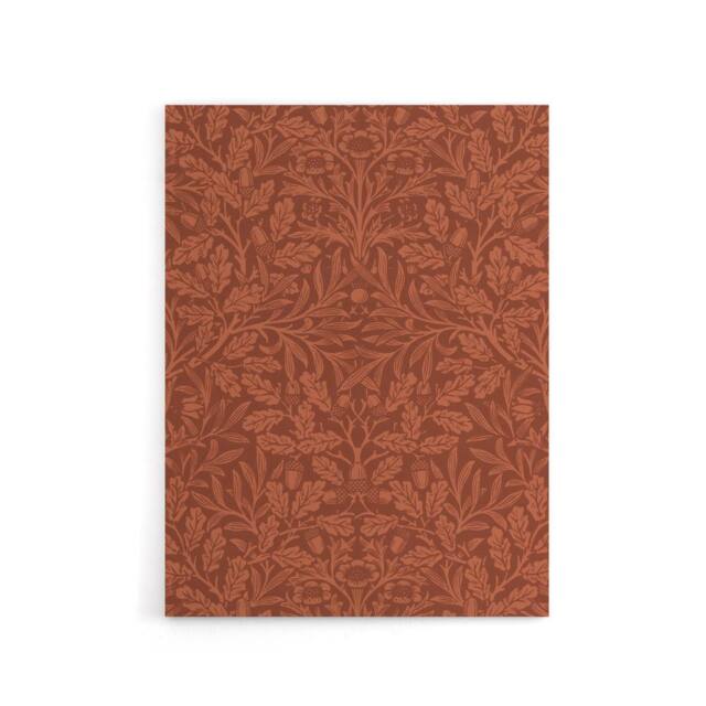 "Artery8 Acorns & Oak Leaves Pattern Canvas Wall Art Print W. Morris in Brown - Size: W18"" x H24""" - image 1