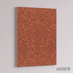 "Artery8 Acorns & Oak Leaves Pattern Canvas Wall Art Print W. Morris in Brown - Size: W18"" x H24""" - thumbnail 2