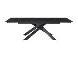 Vente-unique 6 - 10 Seater Extendable Dining Table In Ceramic, Tempered Glass and in Black - thumbnail 7