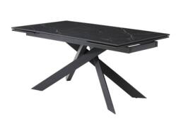 Vente-unique 6 - 10 Seater Extendable Dining Table In Ceramic, Tempered Glass and in Black - thumbnail 8