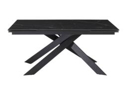 Vente-unique 6 - 10 Seater Extendable Dining Table In Ceramic, Tempered Glass and in Black - thumbnail 6