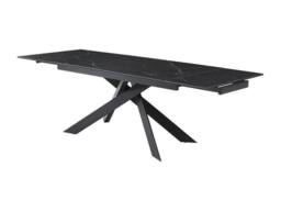 Vente-unique 6 - 10 Seater Extendable Dining Table In Ceramic, Tempered Glass and in Black - thumbnail 9