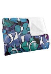 JQ Licensing Royce Mcclure Grape Clown Fish Pattern Silky Touch Super Soft Throw Blanket 152 X 127 cm in White - thumbnail 3