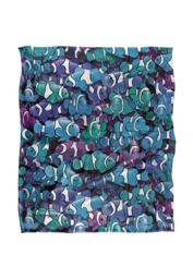 JQ Licensing Royce Mcclure Grape Clown Fish Pattern Silky Touch Super Soft Throw Blanket 152 X 127 cm in White - thumbnail 1