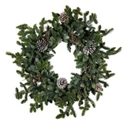 Lemon Pavilion Furniture and Decor Woodland Pine Wreath with Pinecones - Plastic - L15 x W80 x H80 cm in Green