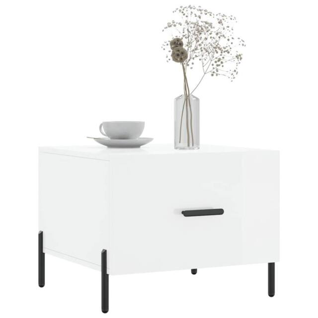 Berkfield Home Decorative Coffee Table High Gloss White 50x50x40 cm Engineered Wood - Size: 50 x 50 x 40 cm - image 1