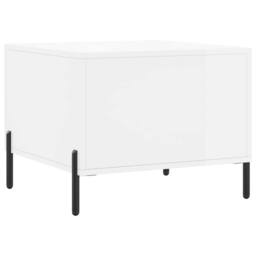 Berkfield Home Decorative Coffee Table High Gloss White 50x50x40 cm Engineered Wood - Size: 50 x 50 x 40 cm - thumbnail 8
