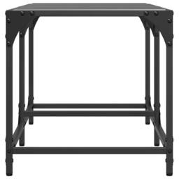 Berkfield Home Modern Coffee Table with Black Glass Top 78.5x40x40 cm Steel - thumbnail 5