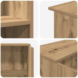 Berkfield Home Reception Desk Artisan Oak 100x50x103.5 cm Engineered Wood in Brown - thumbnail 8