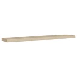 Berkfield Home Durable Floating Wall Shelves 2 pcs Oak 120x23.5x3.8 cm MDF in Light Tan