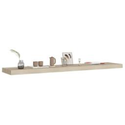 Berkfield Home Durable Floating Wall Shelves 2 pcs Oak 120x23.5x3.8 cm MDF in Light Tan - thumbnail 7