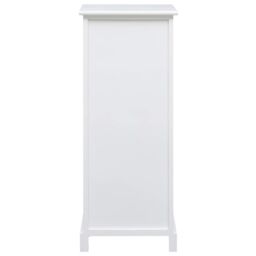 Berkfield Home Side Cabinet 35x30x90 cm Paulownia Wood in White - Size: 35 x 30 x 90 cm - thumbnail 3