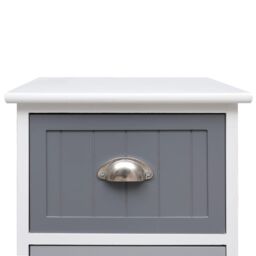 Berkfield Home Side Cabinet 35x30x90 cm Paulownia Wood in White - Size: 35 x 30 x 90 cm - thumbnail 6