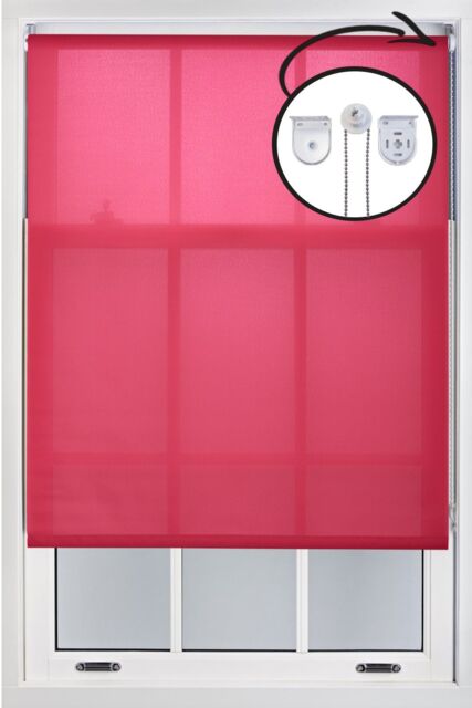 Furnished Fuchsia Pink Daylight Roller Blinds with Metal Fittings - Trimmable Window Shade - Size: 180 cm width x 165 cm drop - image 1