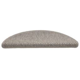 Berkfield Home Stair Mats Self-adhesive Sisal-Look 15 pcs 56x17x3 cm Silver in Taupe - Size: Medium - thumbnail 4
